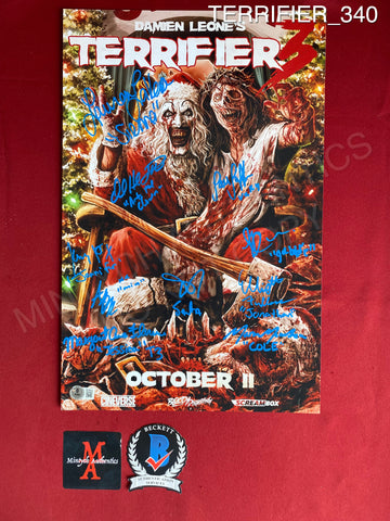 TERRIFIER_340 - 11x17 Photo Autographed By David Howard Thornton, Lauren LaVera, Elliott Fullam, Samantha Scaffidi, Margaret Anne Florence, Alexa Robertson, Krsy Fox, Mason Mecartea, Anotella Rose & Daniel Roebuck
