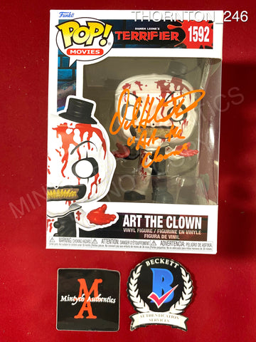 THORNTON_246 - Terrifier 1592 Art The Clown (Bloody) Funko Pop! Autographed By David Howard Thornton