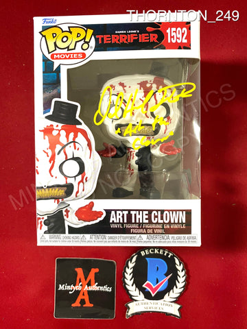 THORNTON_249 - Terrifier 1592 Art The Clown (Bloody) Funko Pop! Autographed By David Howard Thornton