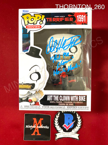 THORNTON_260 - Terrifier 1591 Art The Clown With Bike Funko Pop! Autographed By David Howard Thornton