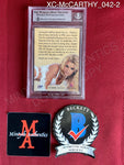 XC-McCARTHY_042 - 1998 Playboy Best Of Jenny McCarthy Promo Trading Card (Slabbed) Autographed By Jenny McCarthy