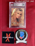 XC-McCARTHY_042 - 1998 Playboy Best Of Jenny McCarthy Promo Trading Card (Slabbed) Autographed By Jenny McCarthy