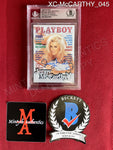 XC-McCARTHY_045 - 1998 Playboy Best of Jenny McCarthy #5 Jenny McCarthy Trading Card (Slabbed) Autographed By Jenny McCarthy