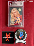 XC-McCARTHY_046 - 1998 Playboy Best of Jenny McCarthy #8 Jenny McCarthy Trading Card (Slabbed) Autographed By Jenny McCarthy