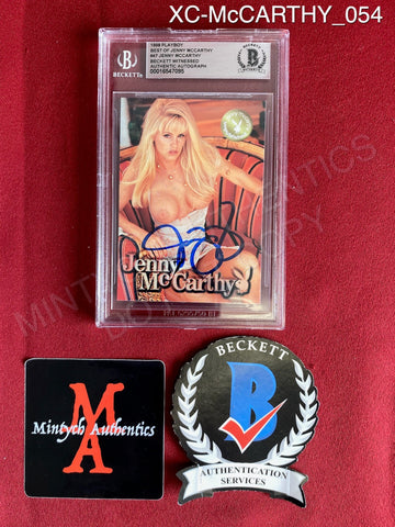 XC-McCARTHY_054 - 1998 Playboy Best of Jenny McCarthy #47 Jenny McCarthy Trading Card (Slabbed) Autographed By Jenny McCarthy