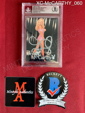 XC-McCARTHY_060 - 1998 Playboy Best of Jenny McCarthy #58 Jenny McCarthy Trading Card (Slabbed) Autographed By Jenny McCarthy