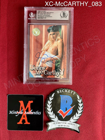 XC-McCARTHY_083 - 1998 Playboy Best Of Jenny McCarthy #71 Jenny McCarthy Trading Card (Slabbed) Autographed By Jenny McCarthy