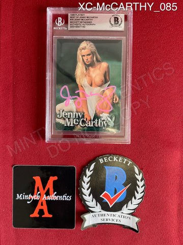 XC-McCARTHY_085 - 1998 Playboy Best Of Jenny McCarthy #76 Jenny McCarthy Trading Card (Slabbed) Autographed By Jenny McCarthy