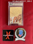 XC-McCARTHY_089 - 1998 Playboy Best Of Jenny McCarthy Promo #P Jenny McCarthy (Auto Grade 10) Trading Card (Slabbed) Autographed By Jenny McCarthy