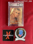 XC-McCARTHY_089 - 1998 Playboy Best Of Jenny McCarthy Promo #P Jenny McCarthy (Auto Grade 10) Trading Card (Slabbed) Autographed By Jenny McCarthy