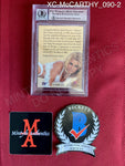 XC-McCARTHY_090 - 1998 Playboy Best Of Jenny McCarthy Promo #P Jenny McCarthy (Auto Grade 10) Trading Card (Slabbed) Autographed By Jenny McCarthy