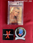 XC-McCARTHY_090 - 1998 Playboy Best Of Jenny McCarthy Promo #P Jenny McCarthy (Auto Grade 10) Trading Card (Slabbed) Autographed By Jenny McCarthy