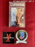 XC-McCARTHY_091 - 1998 Playboy Best Of Jenny McCarthy Sexy Santa #S9 Jenny McCarthy (Auto Grade 10) Trading Card (Slabbed) Autographed By Jenny McCarthy