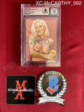 XC-McCARTHY_092 - 1998 Playboy Best Of Jenny McCarthy Play Time #P1 Jenny McCarthy (Auto Grade 10) Trading Card (Slabbed) Autographed By Jenny McCarthy