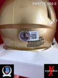 XWATTS_003 - Notre Dame Ridell Mini Helmet (IMPERFECT) Autographed By Xavier Watts