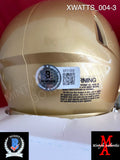 XWATTS_004 - Notre Dame Ridell Mini Helmet Autographed By Xavier Watts