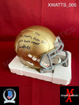 XWATTS_005 - Notre Dame Ridell Mini Helmet Autographed By Xavier Watts