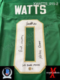 XWATTS_015 - Notre Dame Green Custom Jersey Autographed By Xavier Watts