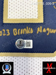 XWATTS_026 - Notre Dame White Custom Jersey Autographed By Xavier Watts