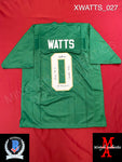 XWATTS_027 - Notre Dame Green Custom Jersey Autographed By Xavier Watts