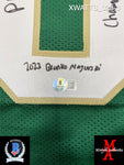 XWATTS_028 - Notre Dame Green Custom Jersey Autographed By Xavier Watts