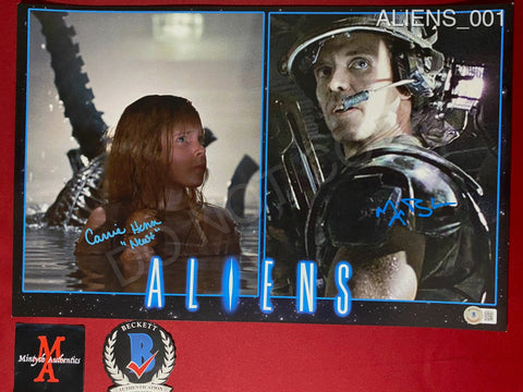 ALIENS_001 - 11x17 Photo Autographed By Michael Biehn and Carrie Henn