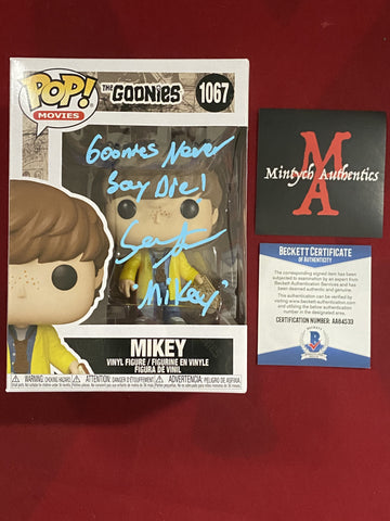 ASTIN_208 - The Goonies Mikey 1067 Funko Pop! Autographed By Sean Astin