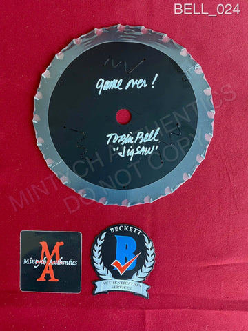 BELL_024 - Real 7" Black Steel Saw Blade Autographed By Tobin Bell