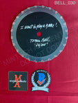 BELL_030 - Real 7" Black Steel Saw Blade Autographed By Tobin Bell