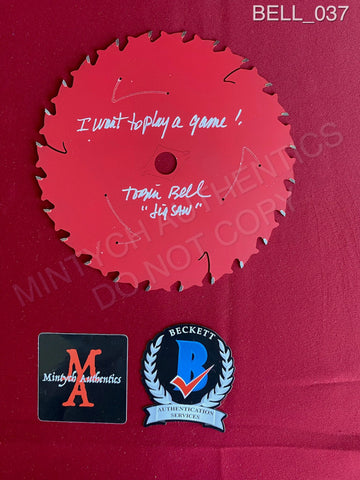 BELL_037 - Real 7" Red Steel Saw Blade Autographed By Tobin Bell