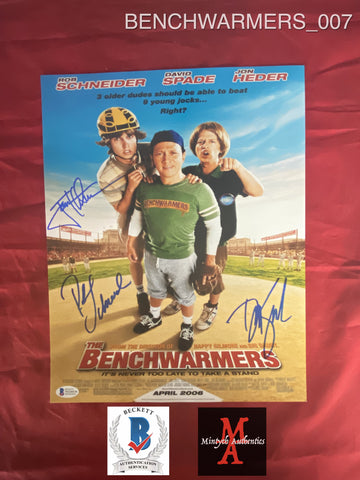 BENCHWARMERS_007 - 11x14 Photo Autographed By David Spade, Rob Schneider & John Heder