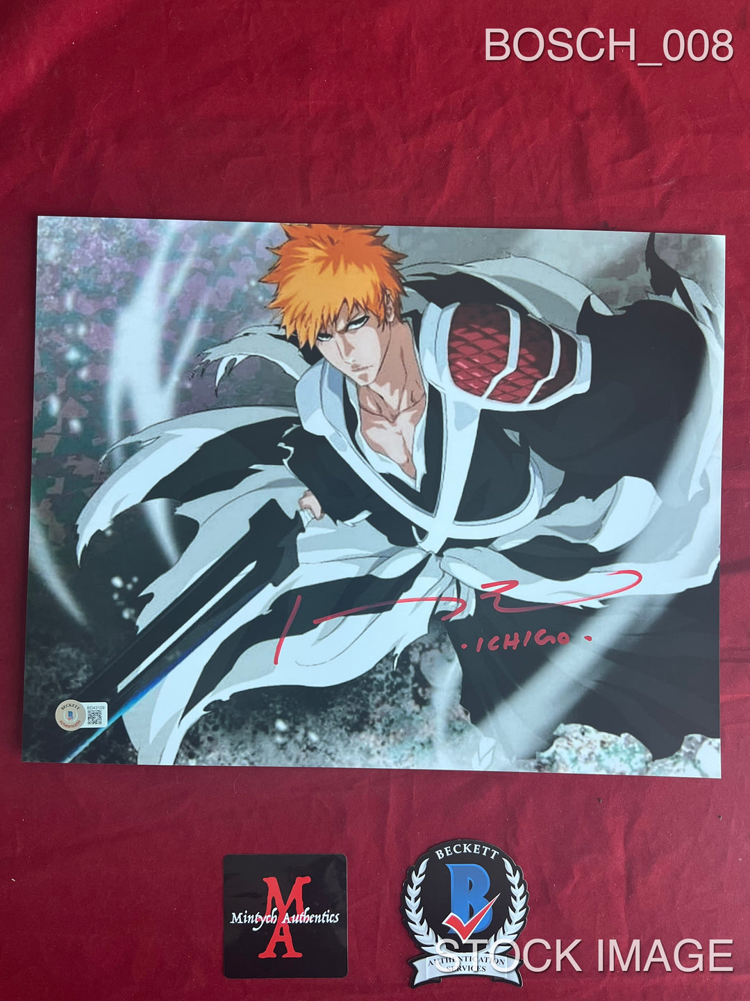 Signed Bleach Anime Original buy Artwork - Ichigo - Johnny Yong Bosch Autograph 1/1