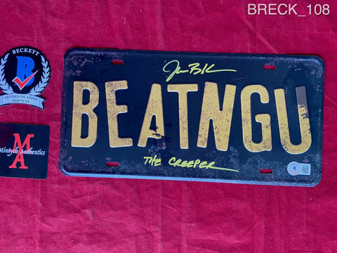 BRECK_108 - BEATNGU Replica Metal License Plate Autographed By Jonathan Breck