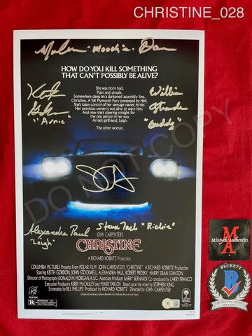 CHRISTINE_028 - 11x17 Photo Autographed By Keith Gordon, Steven Tash, Alexandra Paul, William Ostrander, Malcolm Danare & John Carpenter