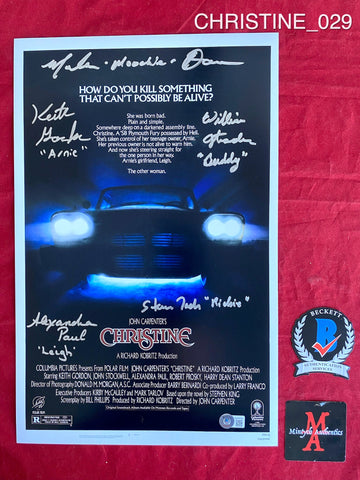 CHRISTINE_029 - 11x17 Photo Autographed By Keith Gordon, Steven Tash, Alexandra Paul, William Ostrander, Malcolm Danare