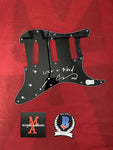 COREY_154 - Black Strat Pickguard Autographed By Corey Taylor