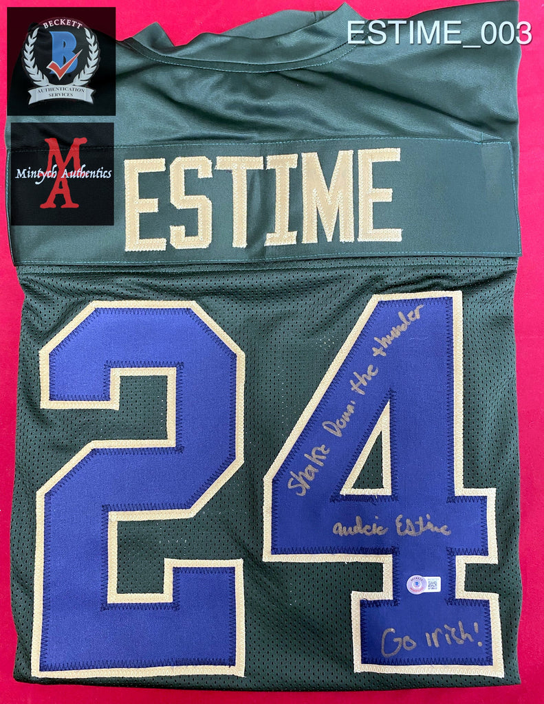 ESTIME_003 - Notre Dame Custom Jersey Autographed By Audric Estime