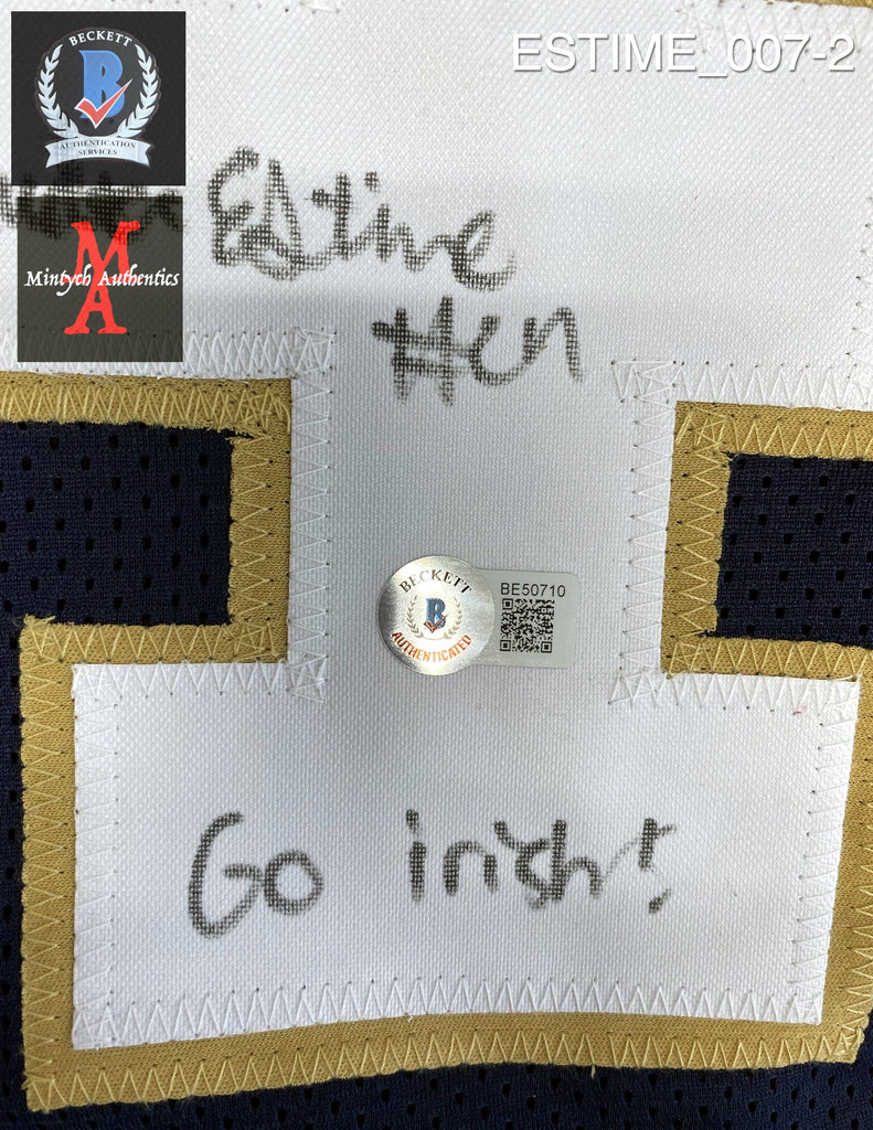 ESTIME_010 - Notre Dame Custom Jersey Autographed By Audric Estime