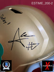 ESTIME_200 - Notre Dame Riddell SPEED Replica Full Size Helmet Autographed By Audric Estime