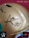 ESTIME_200 - Notre Dame Riddell SPEED Replica Full Size Helmet Autographed By Audric Estime