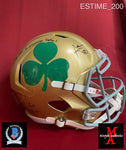 ESTIME_200 - Notre Dame Riddell SPEED Replica Full Size Helmet Autographed By Audric Estime