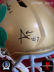 ESTIME_202 - Notre Dame Riddell SPEED Replica Full Size Helmet Autographed By Audric Estime