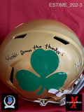 ESTIME_202 - Notre Dame Riddell SPEED Replica Full Size Helmet Autographed By Audric Estime