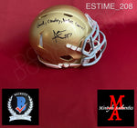 ESTIME_208 - Notre Dame Riddell SPEED Mini Helmet Autographed By Audric Estime