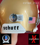 ESTIME_212 - Notre Dame Shutt Mini Helmet Autographed By Audric Estime