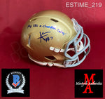 ESTIME_219 - Notre Dame Riddell SPEED Mini Helmet Autographed By Audric Estime