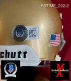 ESTIME_222 - Notre Dame Shutt Mini Helmet Autographed By Audric Estime