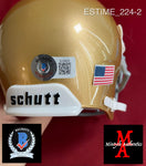 ESTIME_224 - Notre Dame Shutt Mini Helmet Autographed By Audric Estime