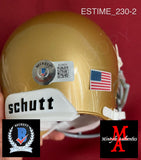 ESTIME_230 - Notre Dame Shutt Mini Helmet Autographed By Audric Estime