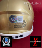 ESTIME_234 - Notre Dame Riddell SPEED Mini Helmet Autographed By Audric Estime